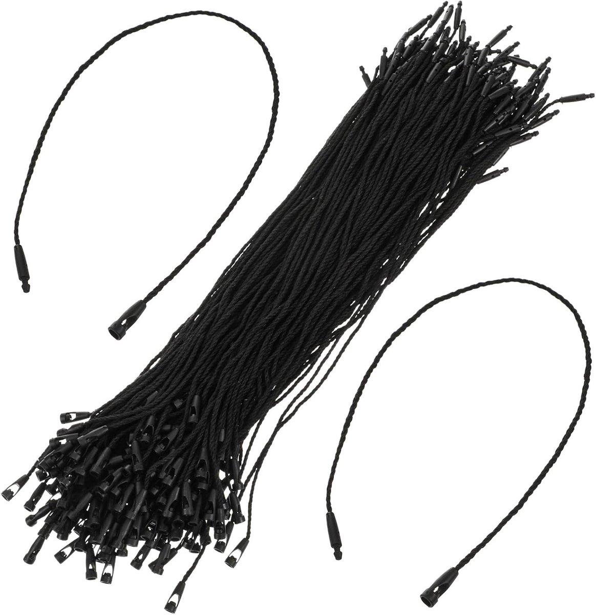 200 stuks nylon koord hangende etiketten van nylon met kliksluiting