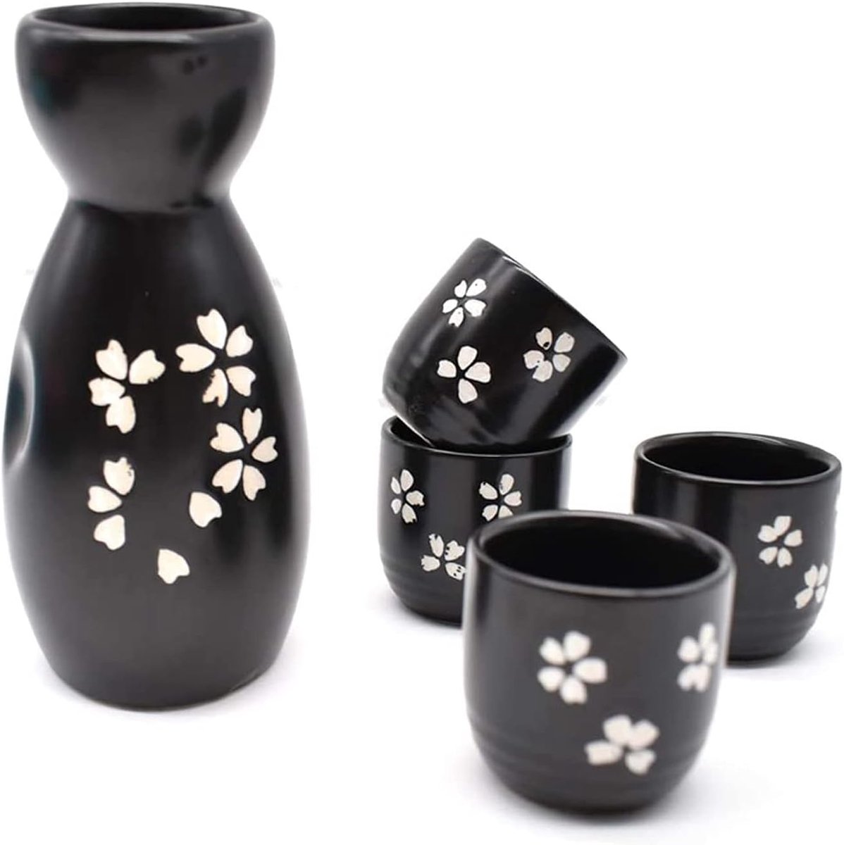 5 Stukken Keramische Sake Set, Traditionele Japanse wijnglazen set