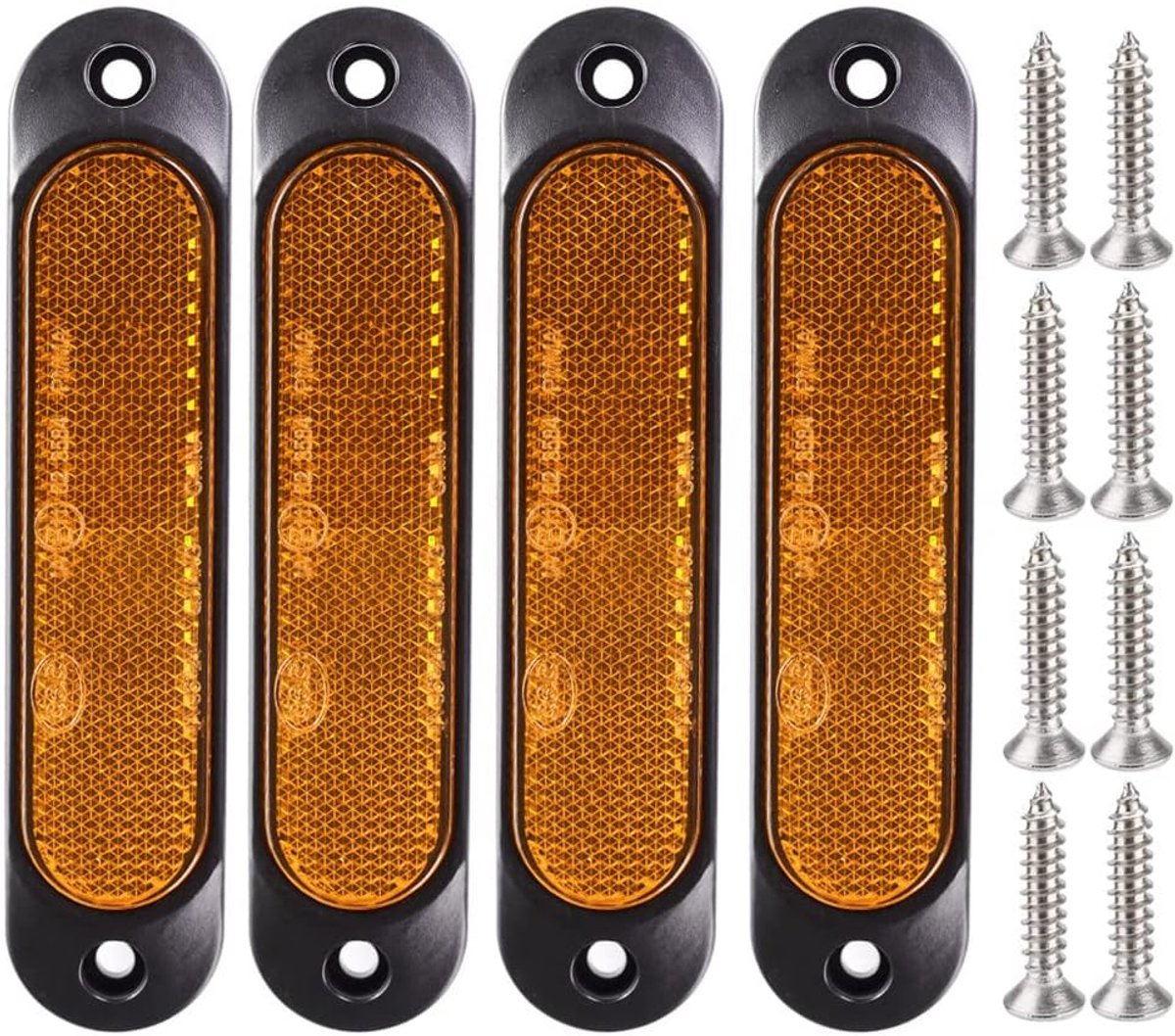 4st Amber 12V-24V Voorzijde Markering 27 LED Trailer, Achter Led Marker Trailer Parking Richtingaanwijzers voor Truck Bus Boot Rv Vrachtwagens SUV UTV