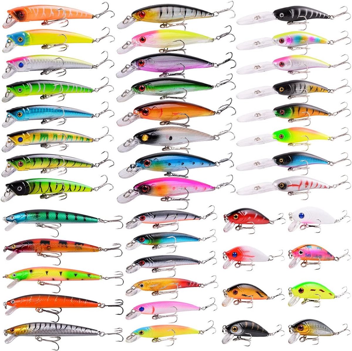 Viskunstaas kit gemengd inclusief Minnow Popper Crank aas met haken