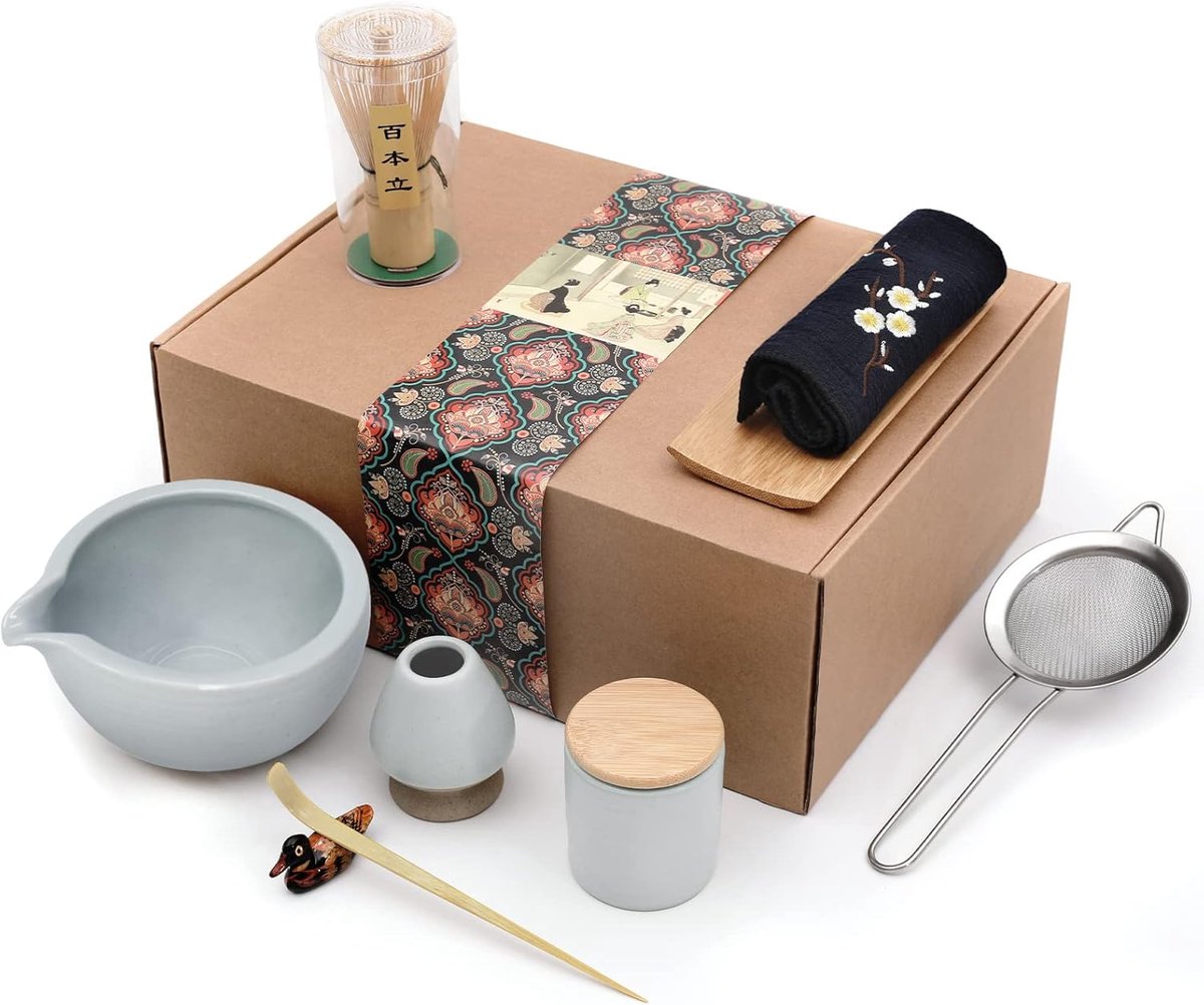 Japanse matcha theeservies, matcha kom met schenktuit, matcha garde