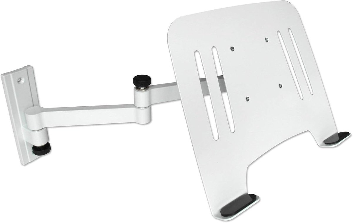 muurbeugel voor laptop netbook tablet Pc - wit - met notebook