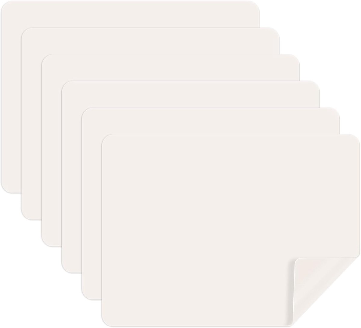 Siliconenmat voor Epoxyhars, 6 Stuks 40x30cm Siliconen Schilderonderlegger, Antislip en Anti-Aanbaklaag, Knutselonderlegger voor Epoxyhars, Schilderen, DIY Handwerk (Lichtgrijs)