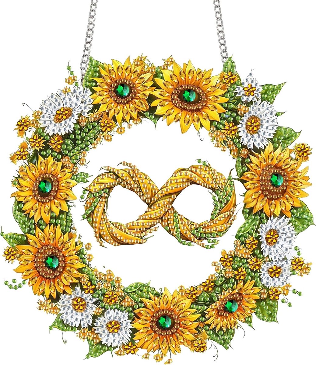Diamond Painting Hanger Zonnebloemen, Hangende Diamantkunst