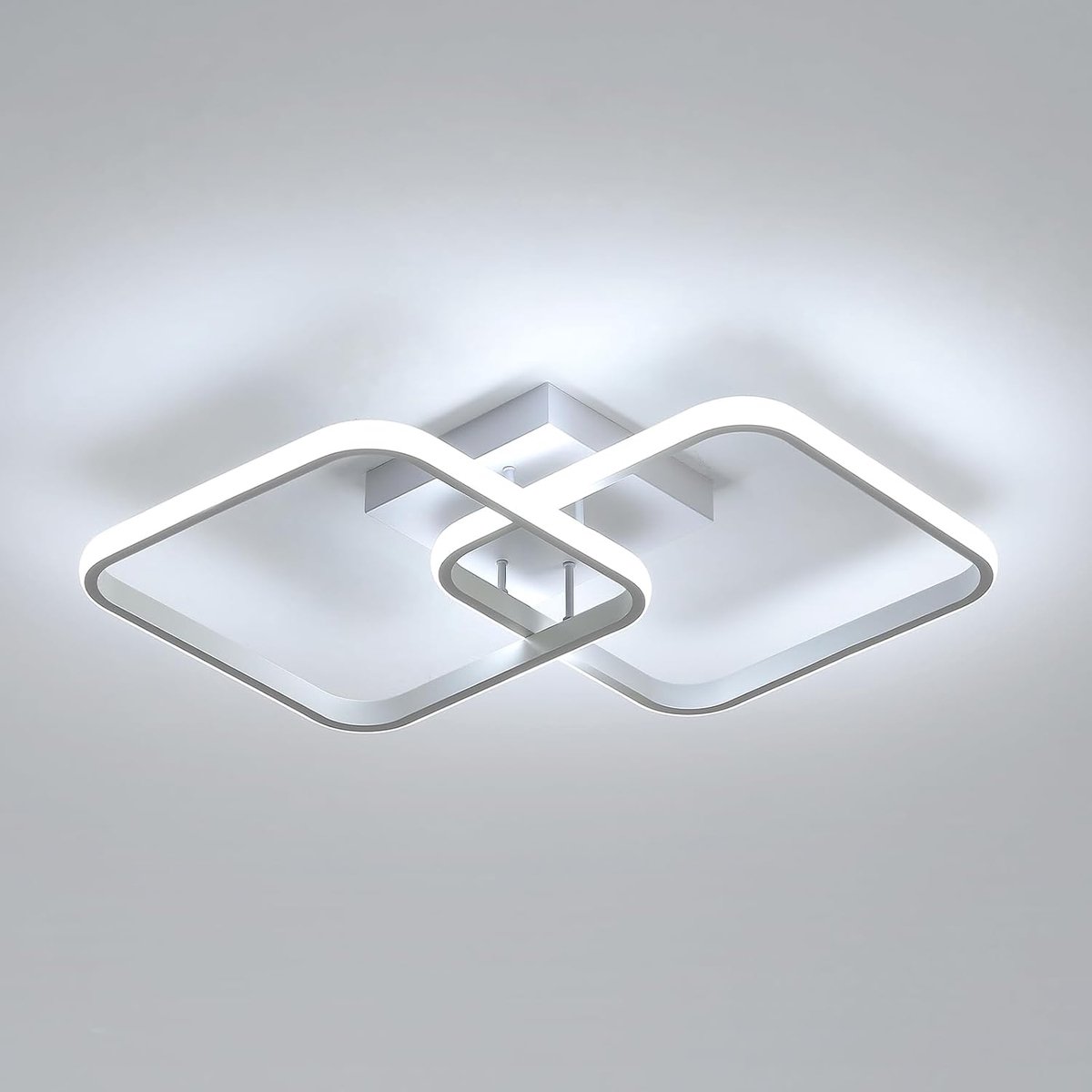 Led-plafondlamp, modern, kruisvorm, 64 x 39 cm, 42 W, wit, 6500 K