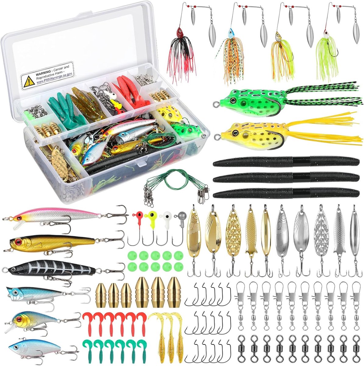 Kunstaas inclusief stickbait, wobbler, wormen, jighaken, kikkers