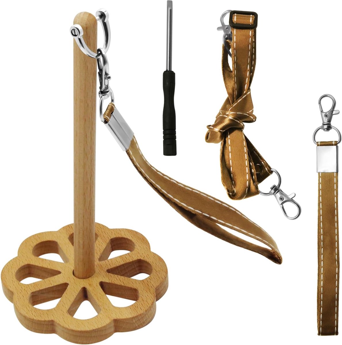 Garenhouder met Crossbody Strap Draagbare Garenhouder, Garen Spinner