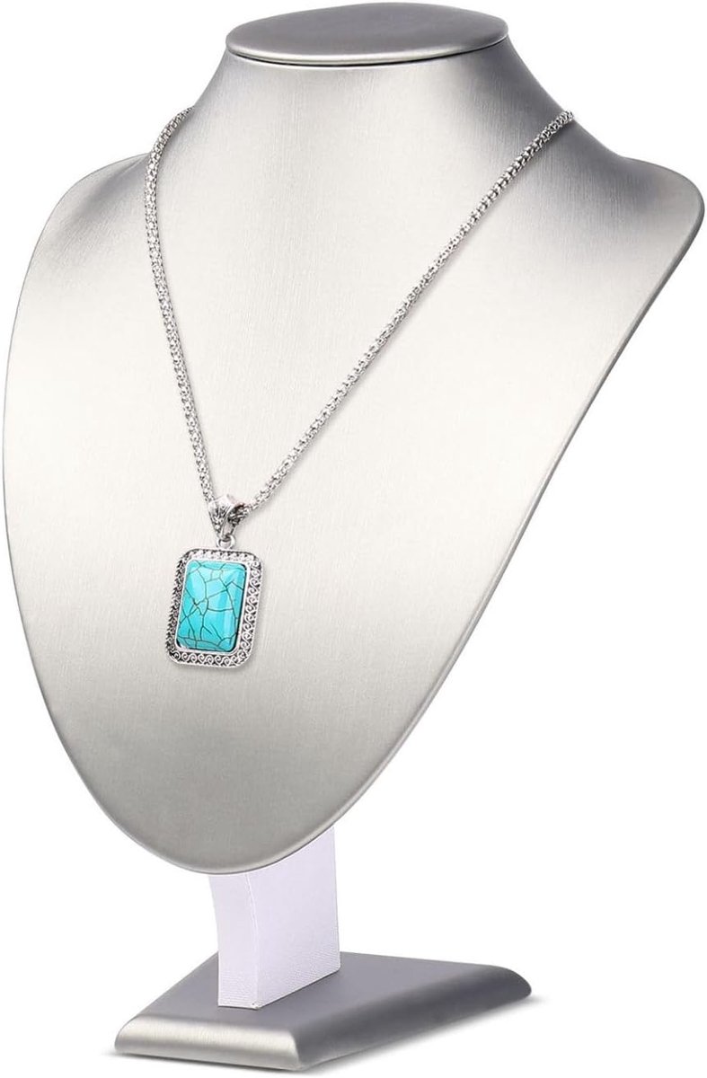 Ketting Buste Display Standaard - 11 Inch 3D Mannequin Grijze Pu