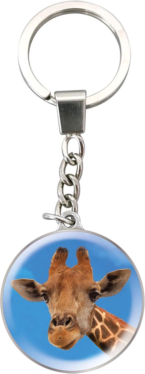 Giraffe van Deluxebase. Kristalglas Sleutelhanger. Koepelvormige