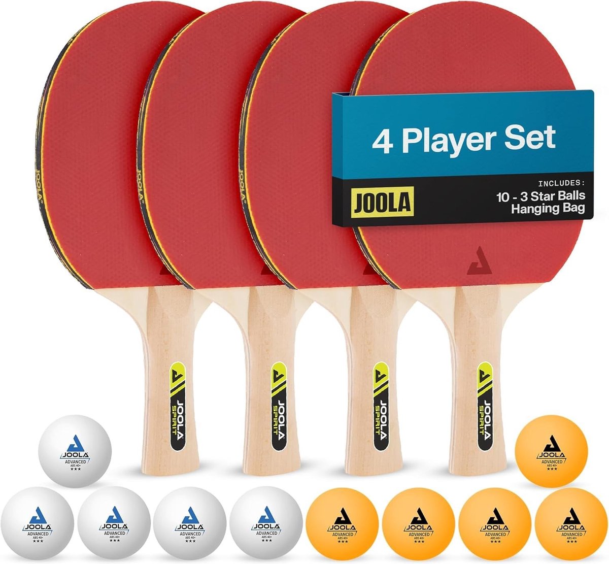 Omgoods - Tafeltennisset met 4 Batjes en Ballen