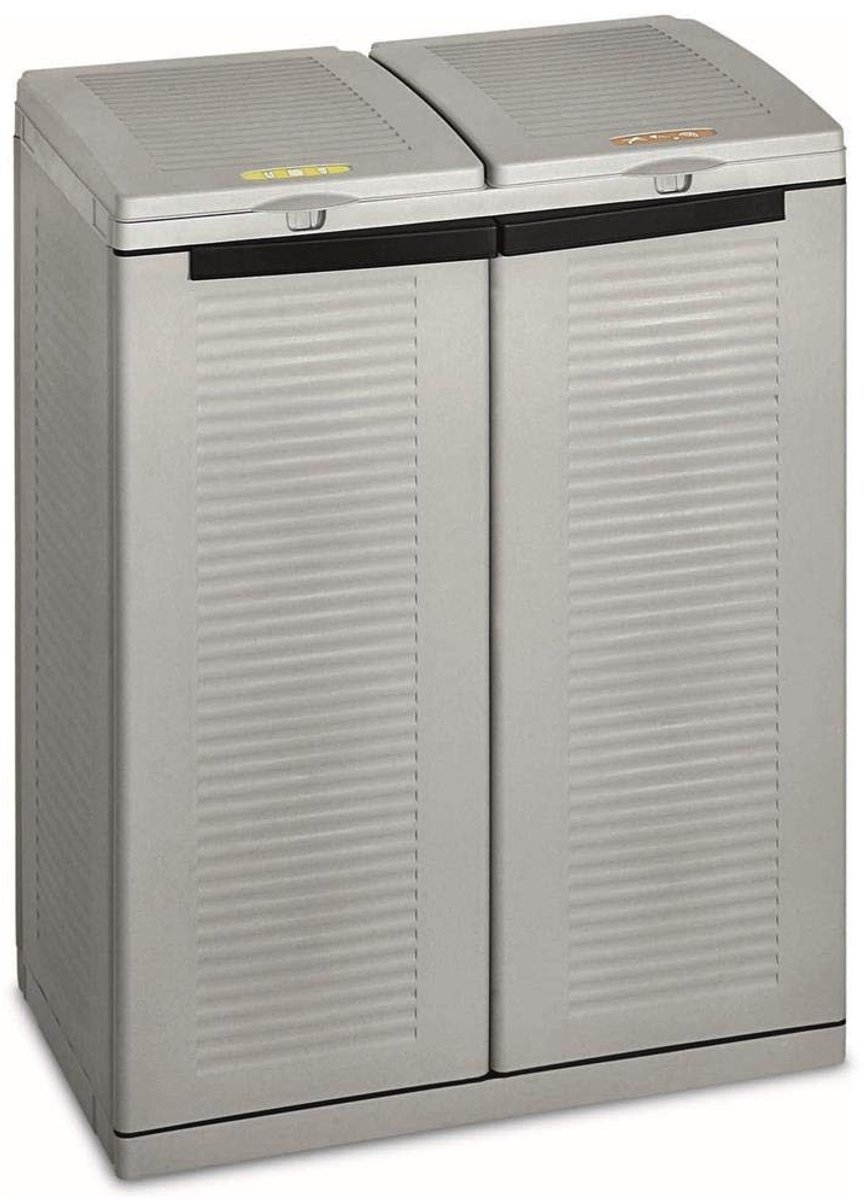 Omgoods - Ecocab 2 Afval Scheidingsbak - 2 Compartimenten - 68 x 39 x 88.5 cm