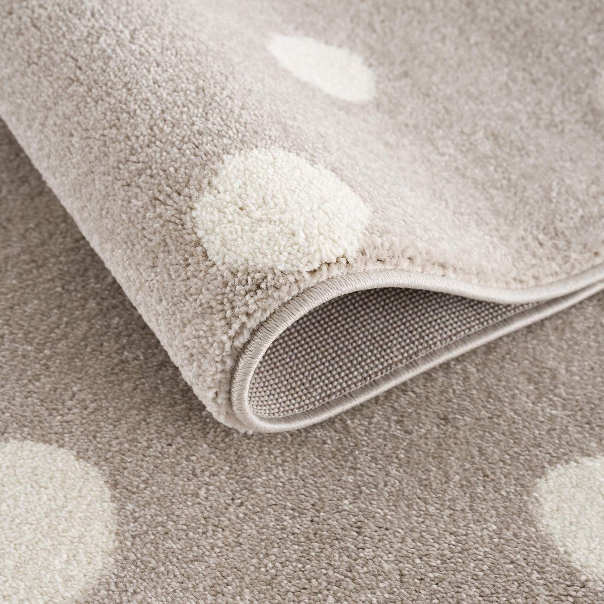 Omgoods - Jimri Kinderkleed - Dotted Tapijt met Sterren voor Kinderkamers (Beige, 120 x 170 cm)