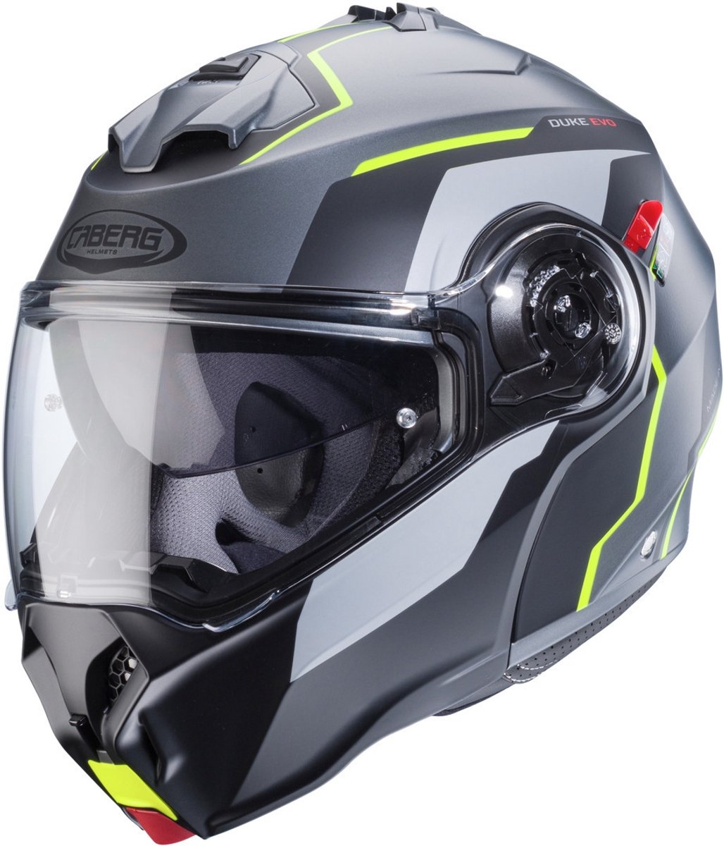 Caberg Duke Evo Move Grijs Geel Systeemhelm - Helm