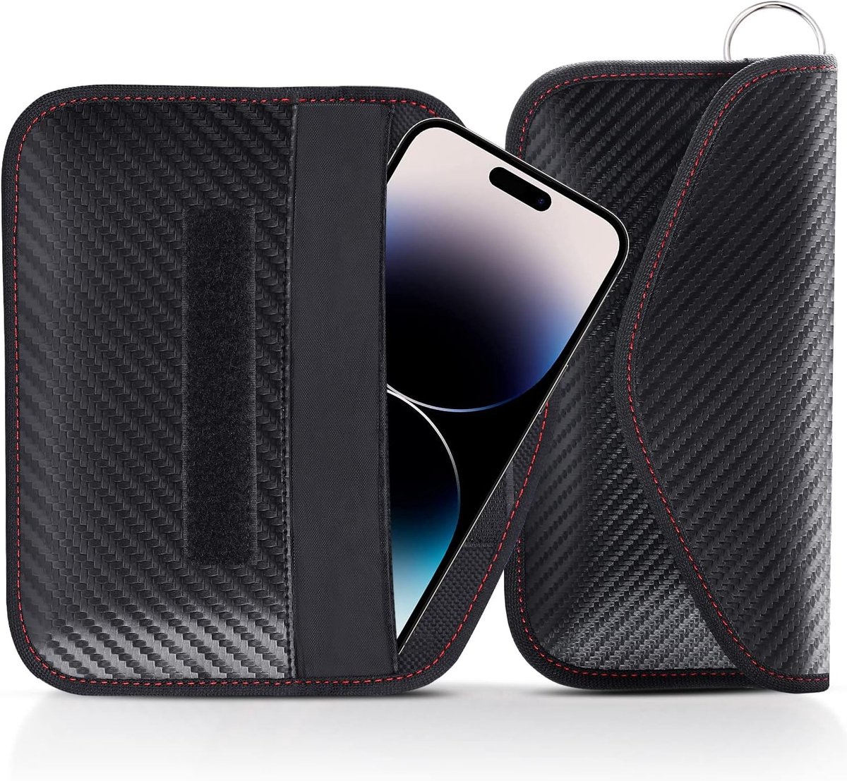 lanpard Keyless Go Faraday Bag, 2 stuks, grote autosleutelbescherming, Keyless RFID draadloze sleutelblokkering, tas, hoes