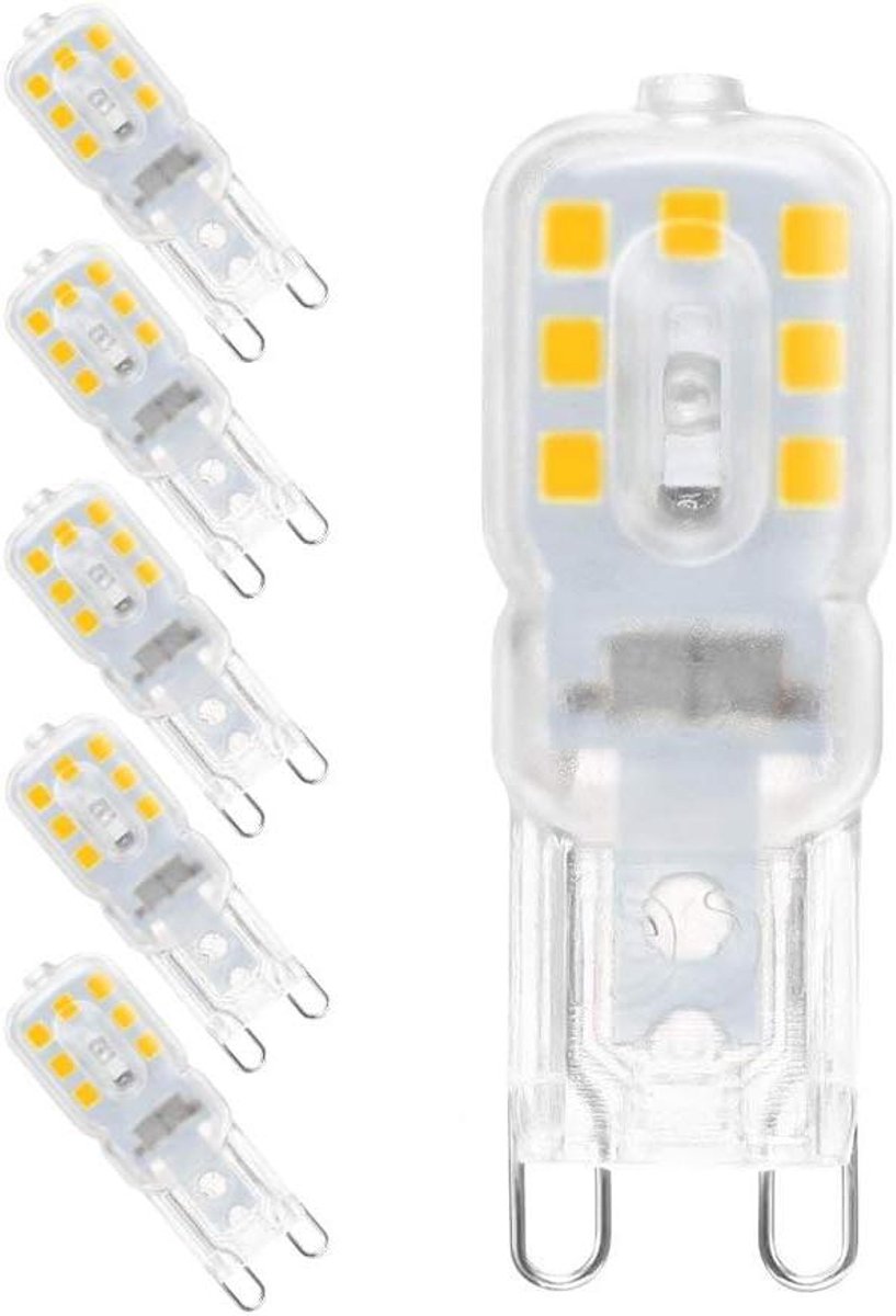 Ledlampen G9 - Energiezuinig licht - Huisverlichting aanpassen - Snelle warmteafvoer - 5 stuks - Warmwit