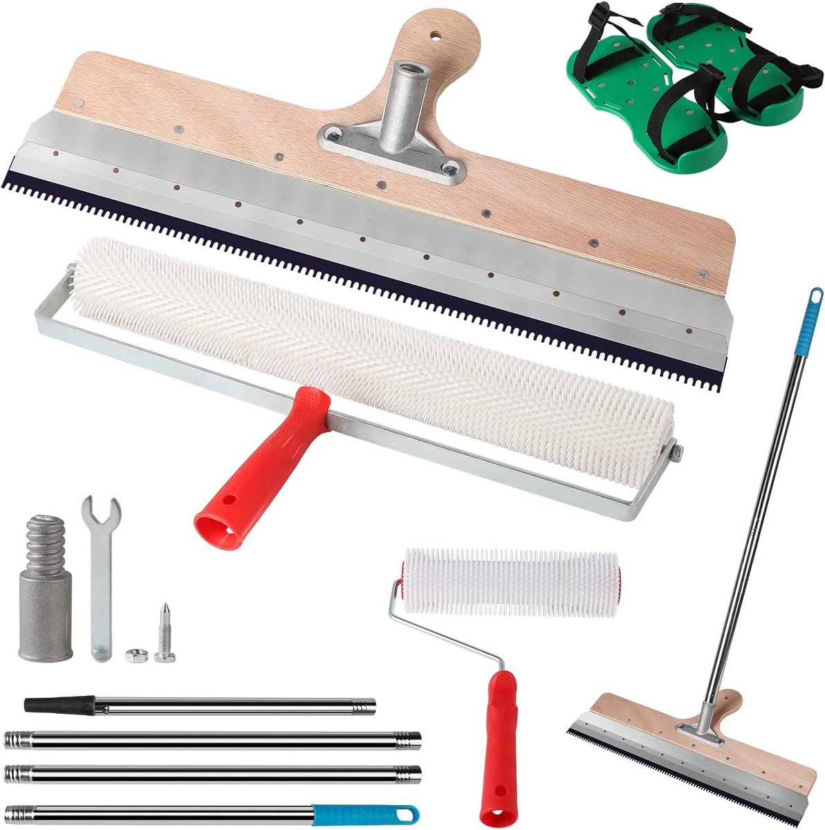5-delige gereedschapsset met vloercoating, 56 cm + 2 x stekelroller