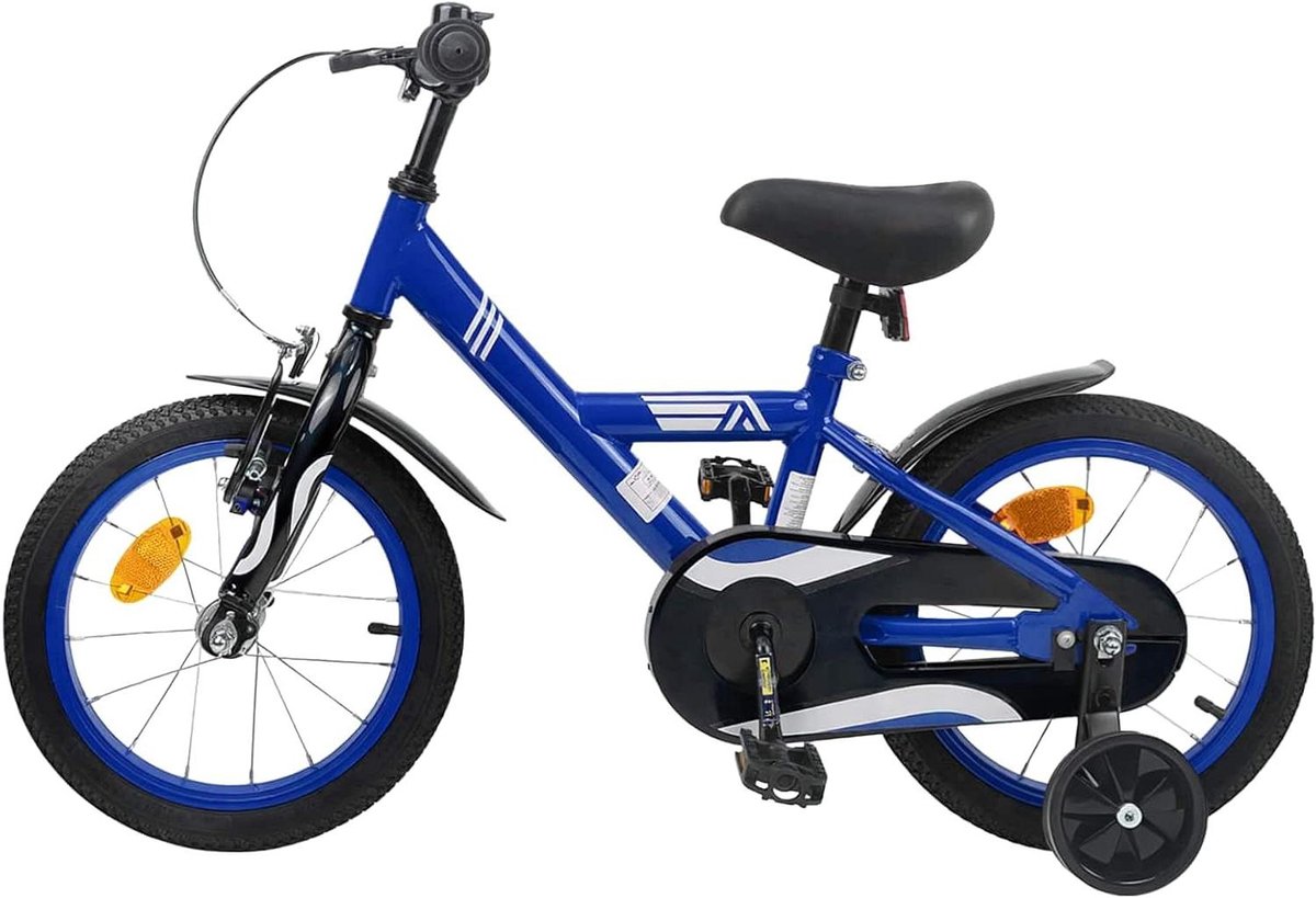 Kinderfiets - Loopfiets Peuter - Eerste Fietservaring - Verstelbare Handvatten - 12 inch - Donkerblauw