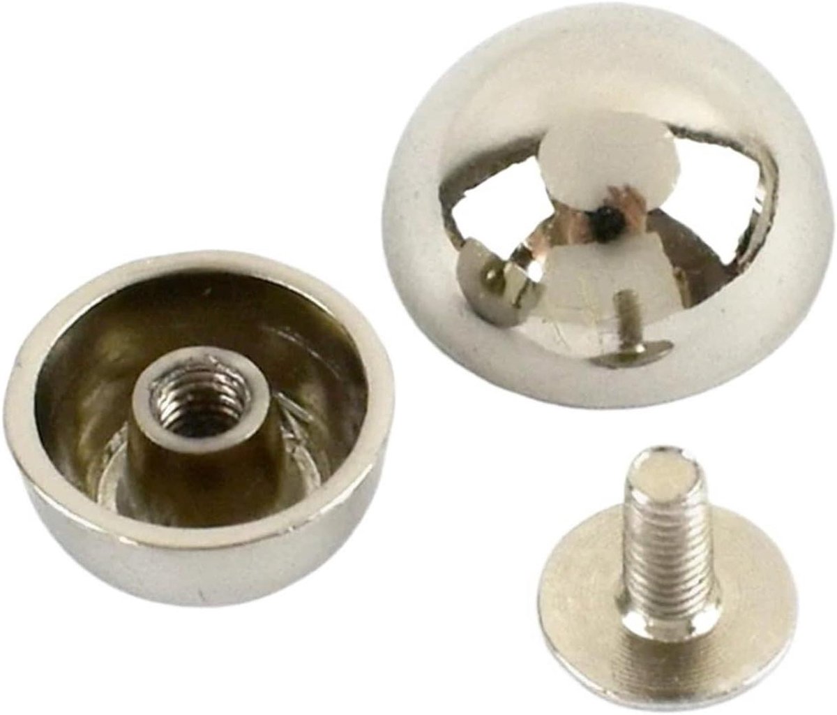 Platte kopspijkers - Klinknagels Knopen - Doe-het-zelf handwerk - Uniek ontwerp - 10 mm - Zilver