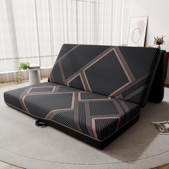 Vouwmatras - Gastenmatras Logeerbed - Comfortabel Slapen - Wasbaar Overtrek - 90x200x15 cm - Grijs — afbeelding 4