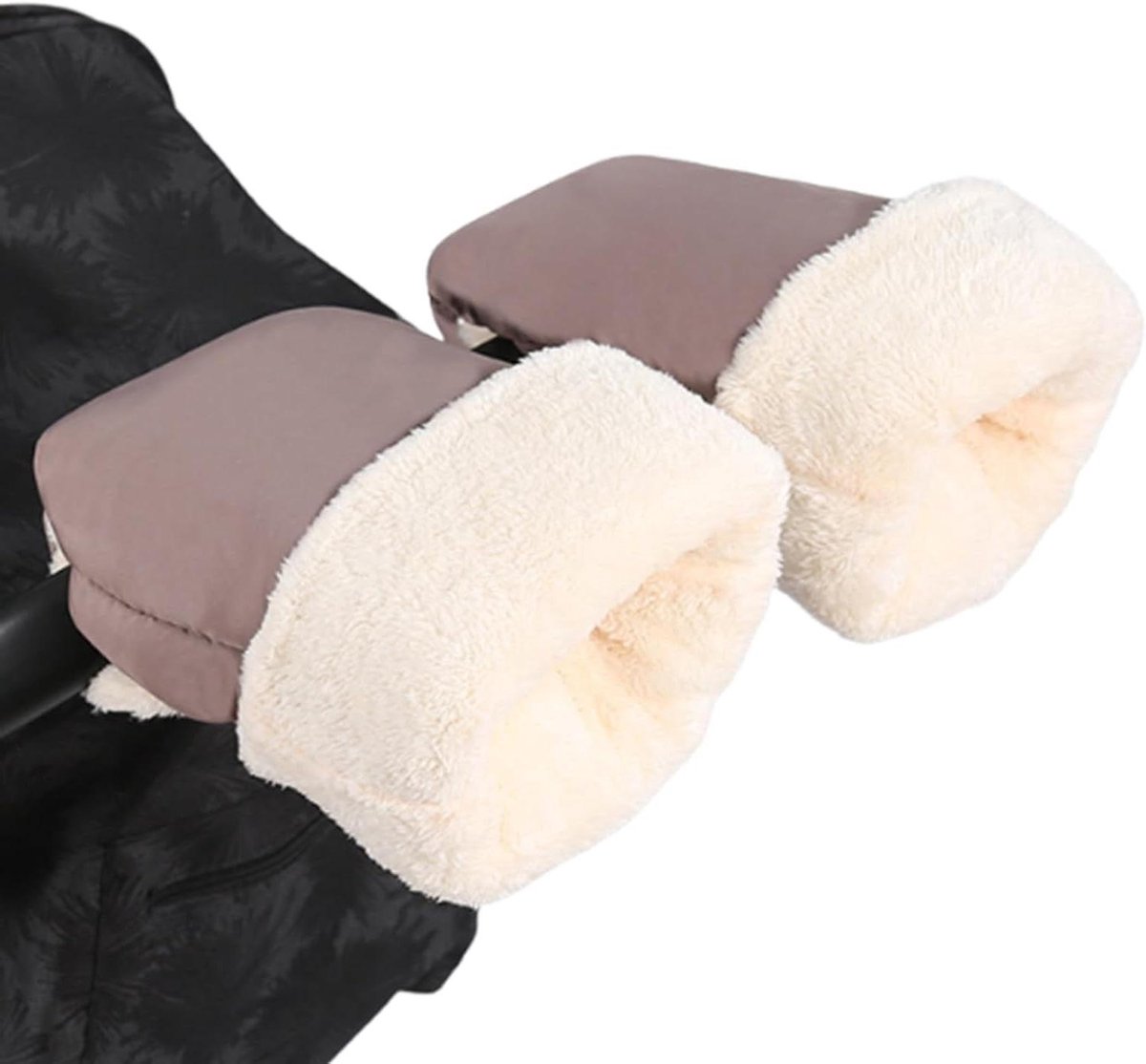 Handmof Kinderwagen - Wandelwagen Handschoenen - Winterse Wandelingen - Waterdicht Winddicht - 20 x 30 cm - Bruin