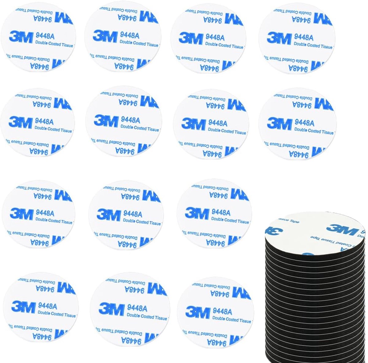 Dubbelzijdige adhesiepads 100 stuks - extra sterke witte ronde foam pads - ideaal voor wanden en vloeren - SnelShoppen