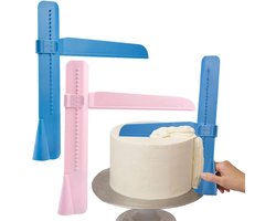 Verstelbare Cake Scraper voor Suiker Glazuur - DIY Bakgereedschap voor Taartdecoratie, Fondant en Room - 2 Stuks