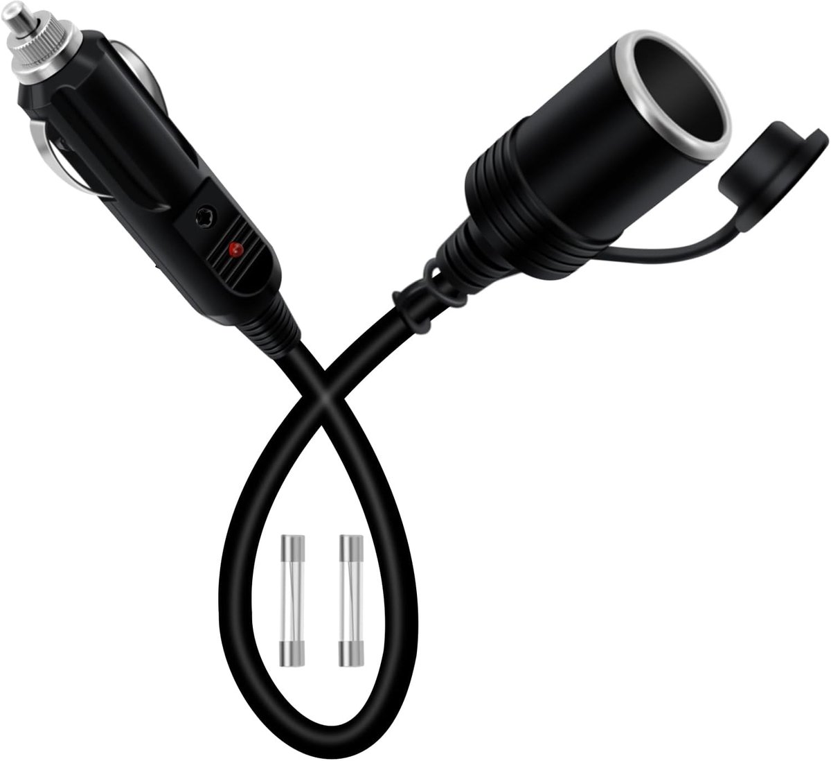 YINGAYOU Verlengkabel voor sigarettenaansteker 12V 24V Verlengkabel voor sigarettenaansteker Heavy Duty 16AWG 15A - ShopVlot