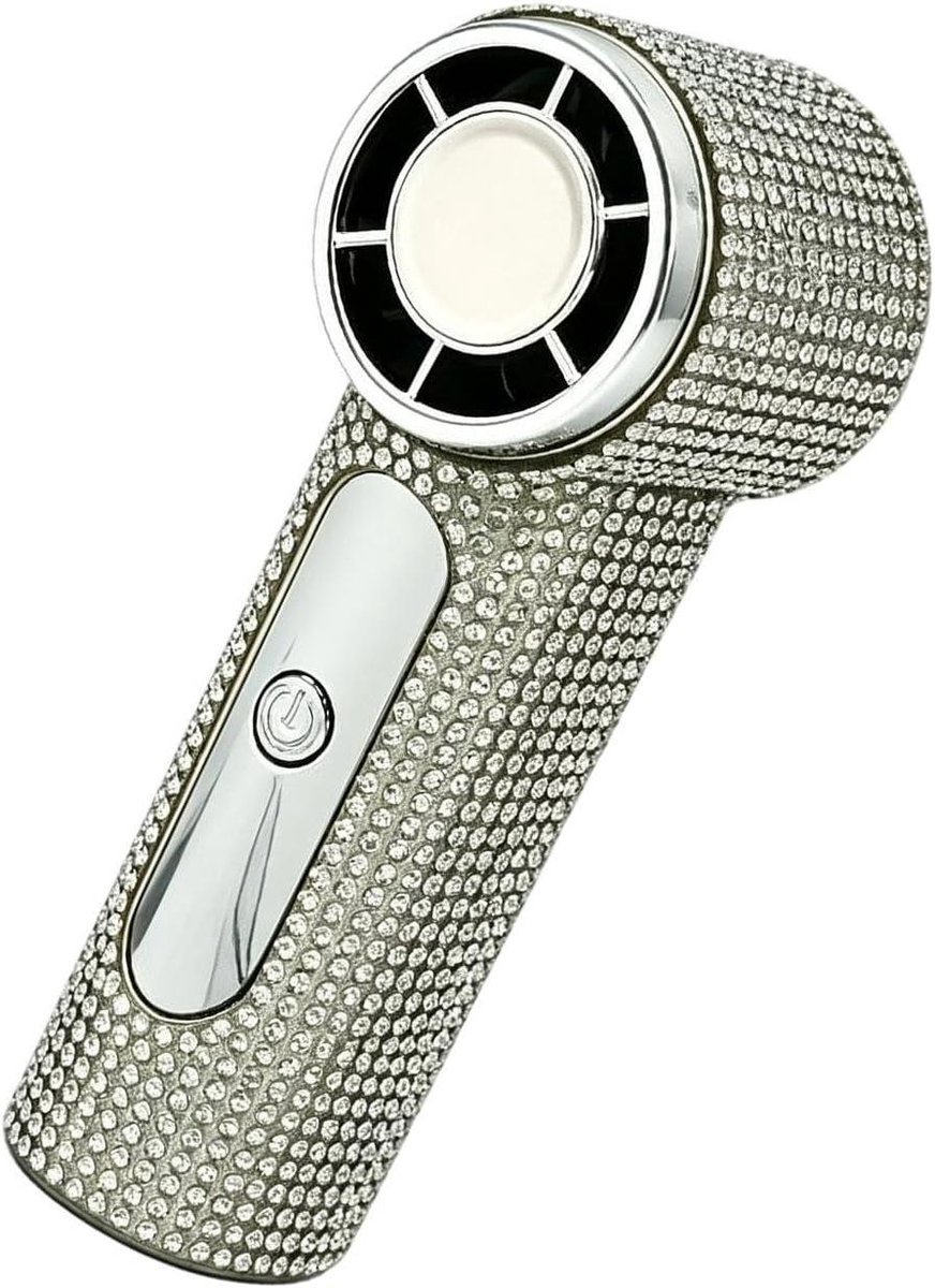 Oplaadbare Handventilator - Draagbare Ventilator Batterij - Koeling Zomer - Stijlvol Strass Ontwerp - 11.5 cm Hoog - Niet gespecificeerd