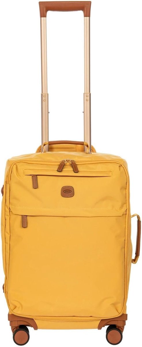 SnelShoppen - Cabin Trolley Soft 55cm - Handbagage Koffer - Georganiseerde Reiskoffer - Honey Mustard Geel - Lichtgewicht met Wielen - Perfect voor Va