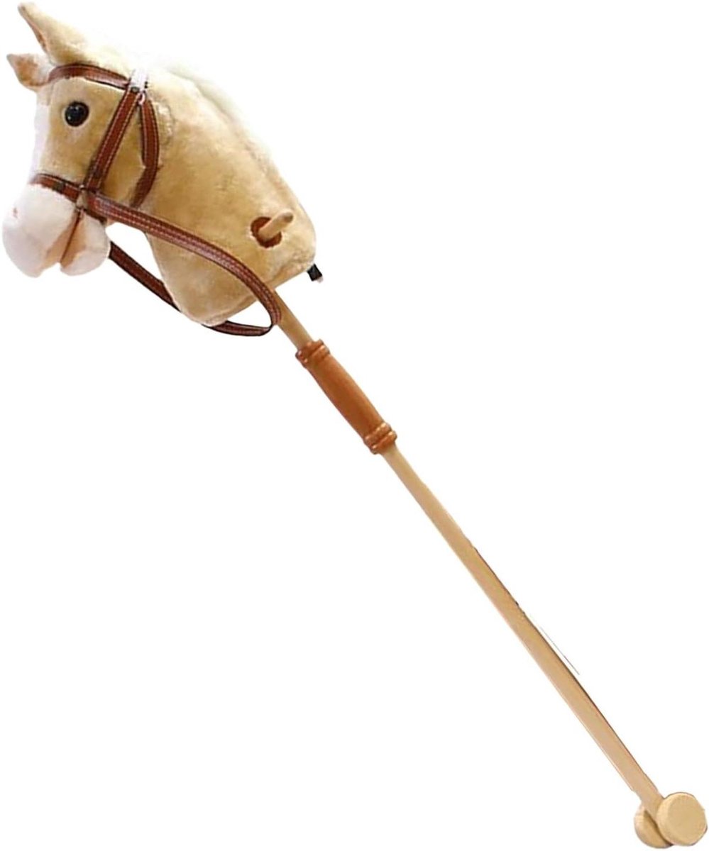 Stokpaard Pluche - Speelgoedpaard - Rollenspel - Zacht en Veilig - 100 cm - Bruin