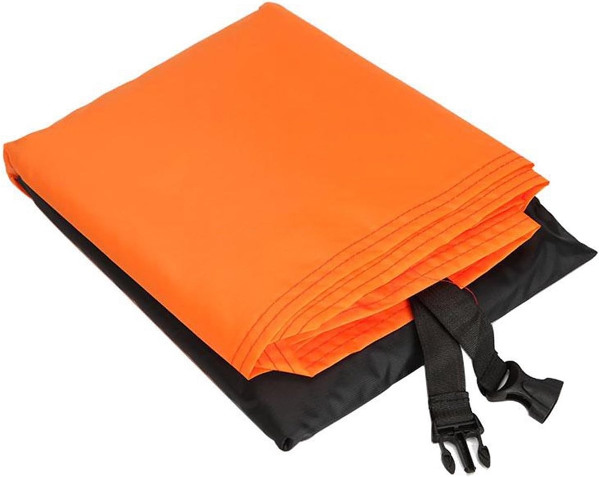 Waterdichte Motorhoes - Motorfiets Cover Beschermhoes - Motor Beschermen - Verstelbare Gespriemen - XXXL-295 x 110 x 140 cm - Zwart/Oranje – foto 5