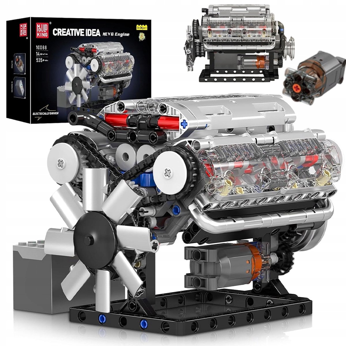 V8 Motor Bouwset - Simulatie Engine DIY Modelbouw - 552 Delen - ABS - Mechanisch - STEM Speelgoed - Technische Speelgoed Bouwpakketten - Voor Volwassenen & Kinderen - Educatief Cadeau