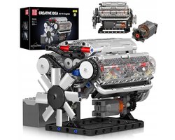 V8 Motor Bouwset - Simulatie Engine DIY Modelbouw - 552 Delen - ABS - Mechanisch - STEM Speelgoed - Technische Speelgoed Bouwpakketten - Voor Volwassenen & Kinderen - Educatief Cadeau