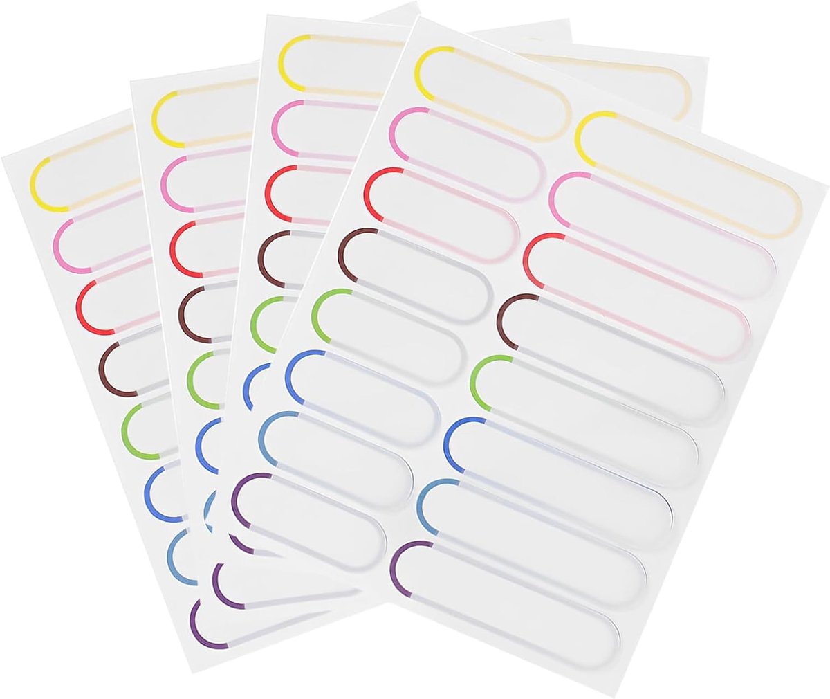 SnelShoppen - 64 Stuks Waterdichte Zelfklevende Labels voor Babyflessen, Duurzame PVC en Papier Etiketten voor Kinderen en Volwassenen, Ideaal voor Gl