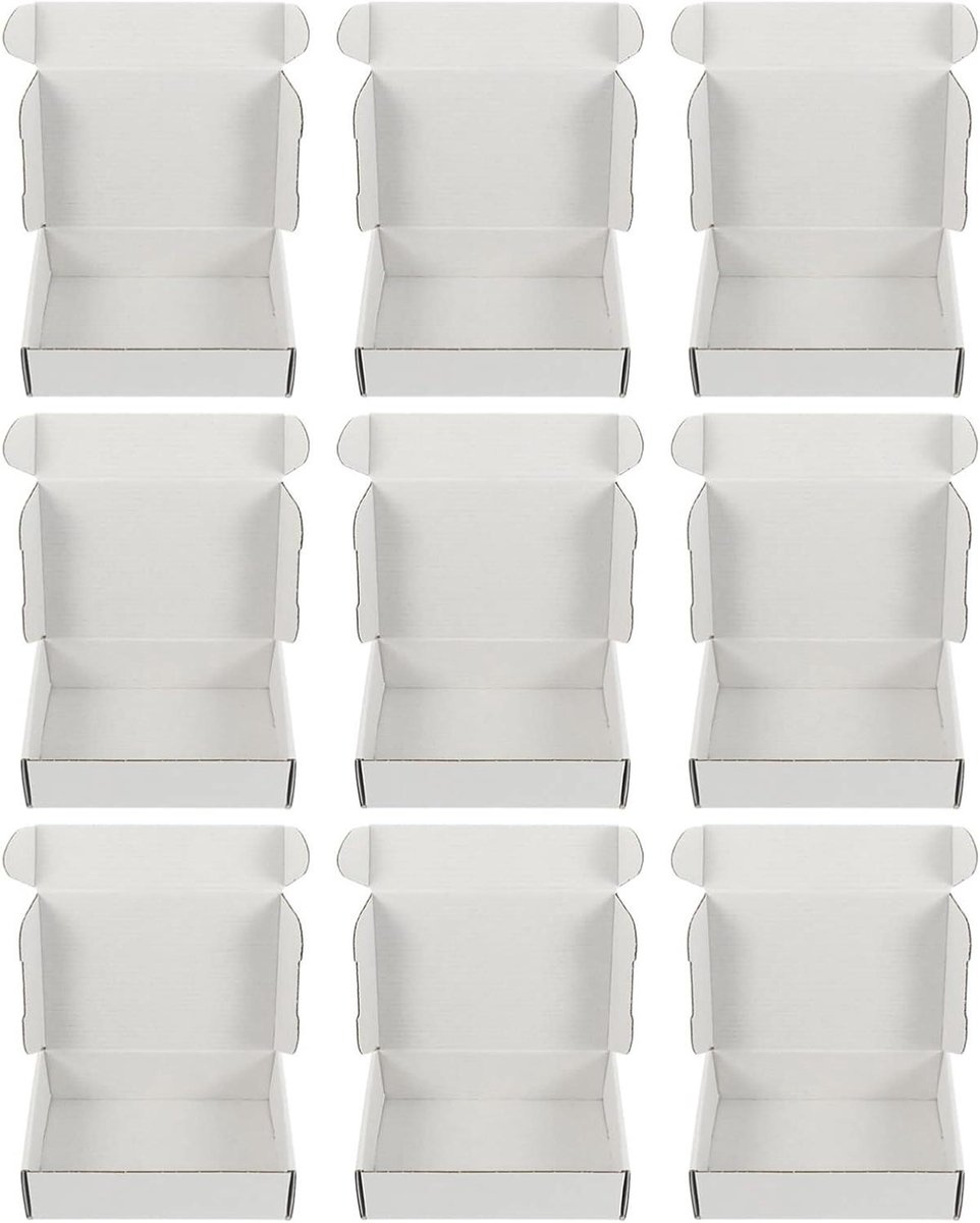 Verhuisdozen Karton - Verzenddozen Opslagdozen - Verpakken Verzenden - Eenvoudig Te Vormen - 15 cm - Wit