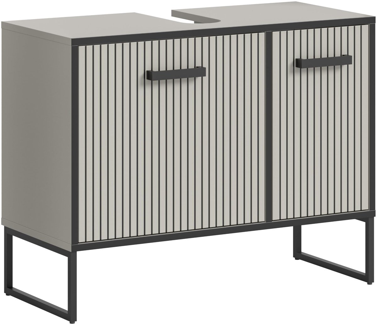 SnelShoppen - Badkamer Wastafelonderkast Onderkast Kasjmier Nb. 80x63x36 cm - Luxe Wastafelmeubel met Opbergruimte voor Badkamer of Gastentoilet