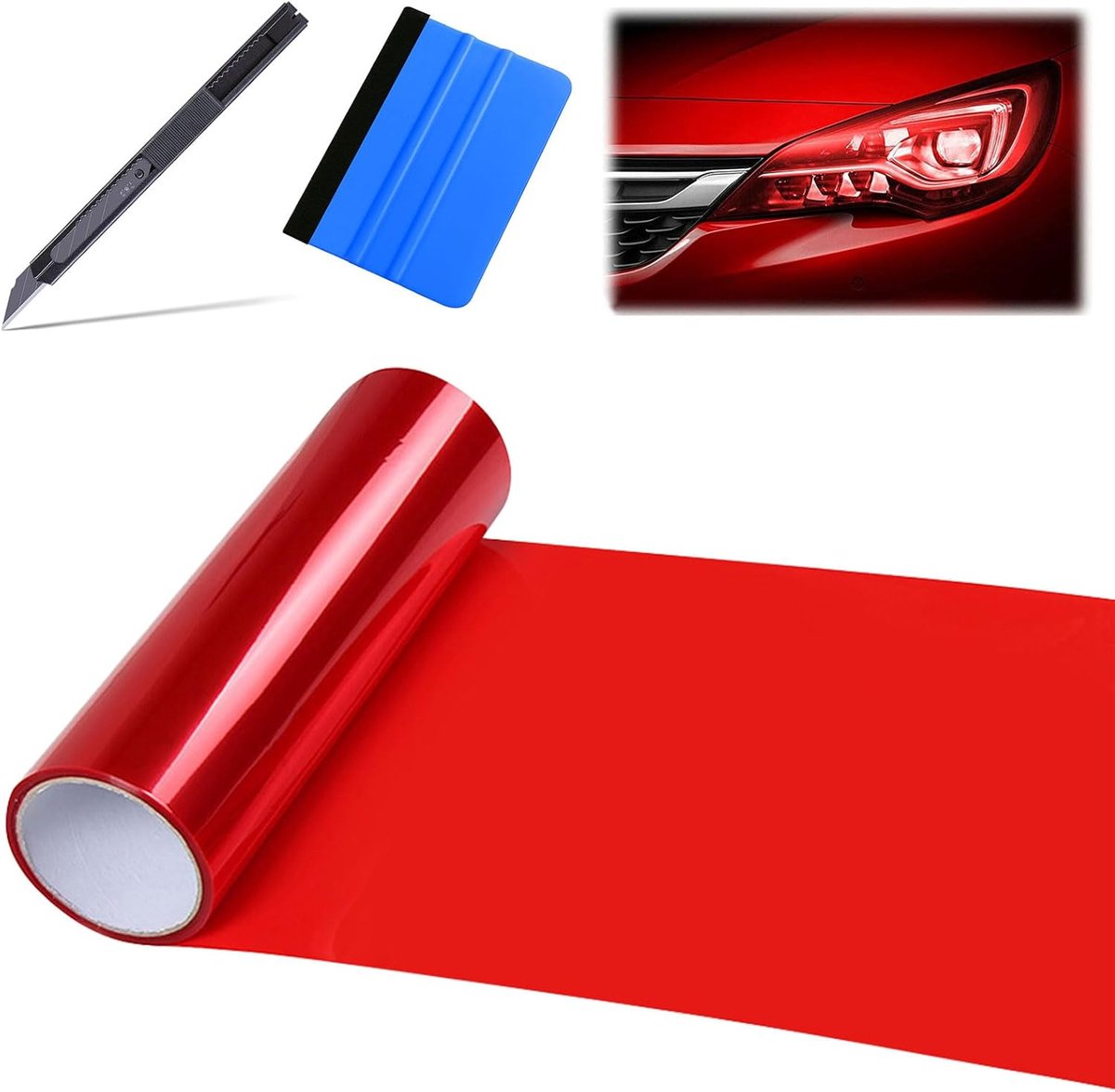 SnelShoppen - Zelfklevende Gekleurde Film Auto Koplamp 30cm x 120cm Kleur Film Zelfklevende Projector Mistlamp Achterlicht Accessoires Knip op Maat Ro