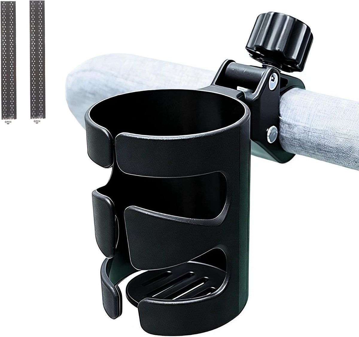 Universele bekerhouder voor kinderwagens, rolstoelen en fietsen - handige accessoires voor onderweg, perfect voor koffie en drankjes, ideaal als cadeau voor moeders
