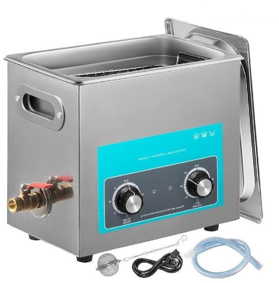 Ultrasone Reiniger - Ultrasone Wasmachine - Schoonmaken van Onderdelen - Verwarmingsfunctie - 6L Tank - One Color