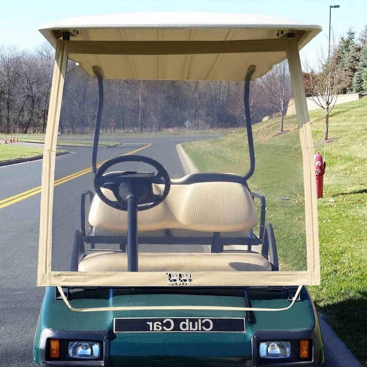 Golfkar Windscherm - Draagbaar Vizier - Bescherming tegen Weer - Opvouwbaar Vinyl - 10L - Transparant
