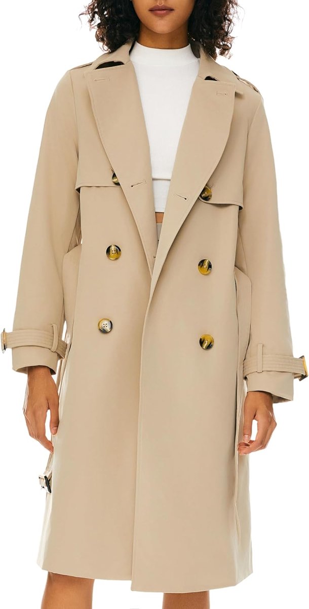 Women's Trench Coat dames Trenchcoat (1-Pack)