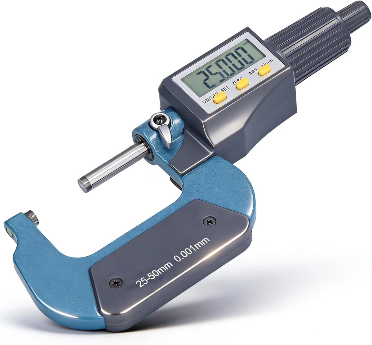 micrometer LCD-meetschroef 25 - 50 mm/1-2 inch, elektronische digitale micrometer micromeetschuiver lengte meetgereedschap diktemeter mechanist tester, 0,00005 inch/0,001 mm