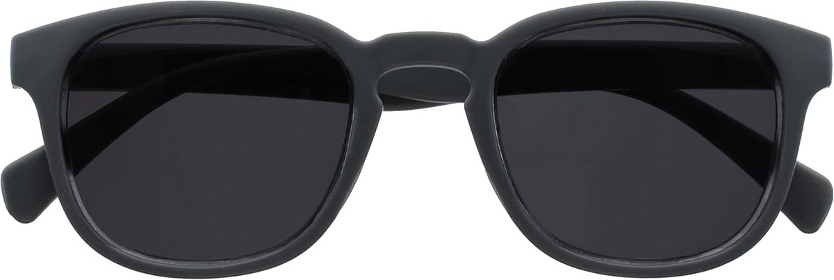 Pop Mannen Vrouwen Glad Mat Grijs Zon Lezers Leesbril UV400 Scharnieren Met Veer Retro Ronde S2-7 +3,00