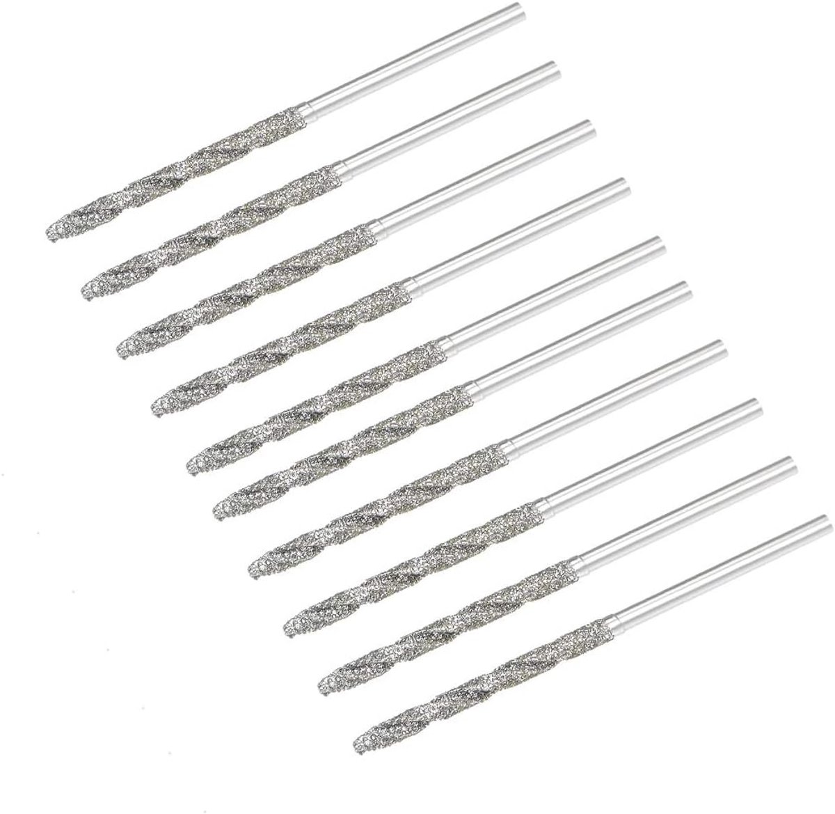 sourcing map 10 stuks diamant spiraalboren sneldraaistaal HSS 1,7 mm voor glazen schelpen stenen tegels