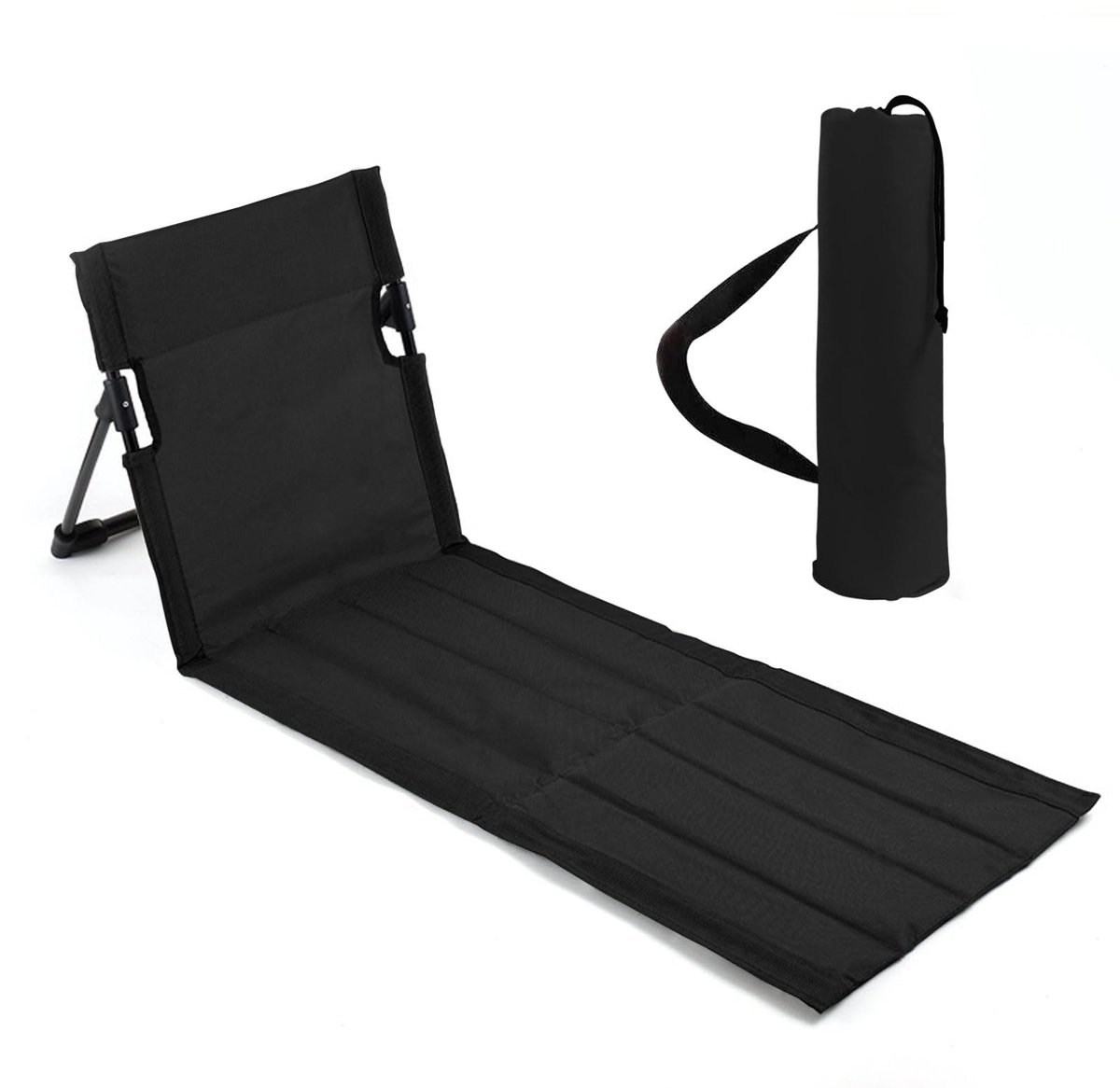 Omgoods- Strandstoel Verstelbare Rugleuning - Inklapbaar - Lichtgewicht - Strandstoel voor Camping - Ergonomisch - Hoogwaardig Ademend Materiaal - Ligstoel