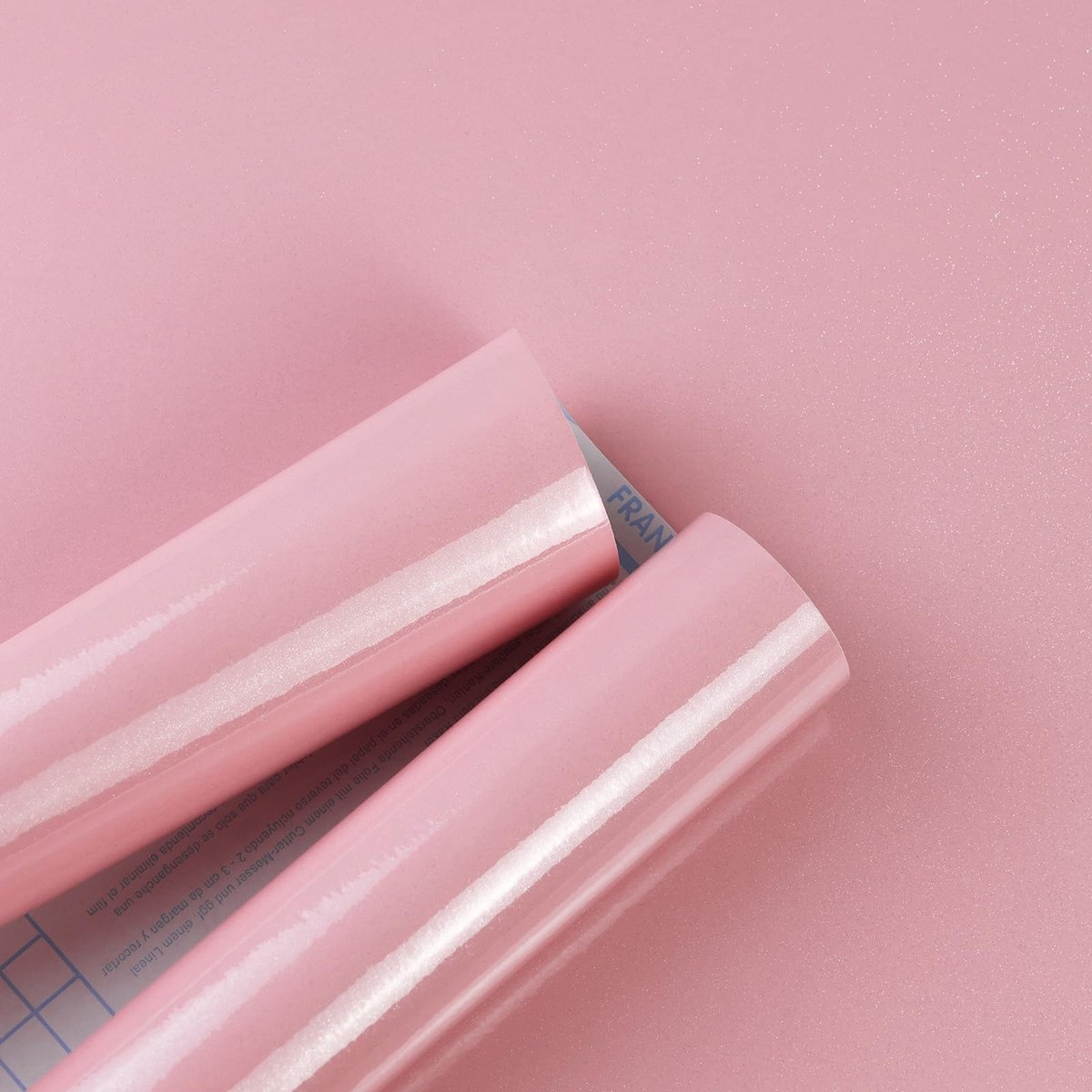 Omgoods - Zelfklevend Roze Glanzend Behang voor Werkbladen en Meubels - Waterdicht en Afneembaar