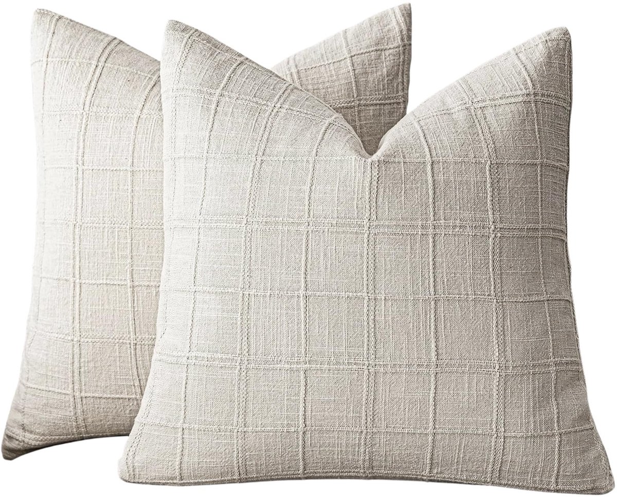 Omgoods - Set van 2 Kussenslopen 45x45cm - Zachte Chenille voor Woonkamer en Slaapkamer