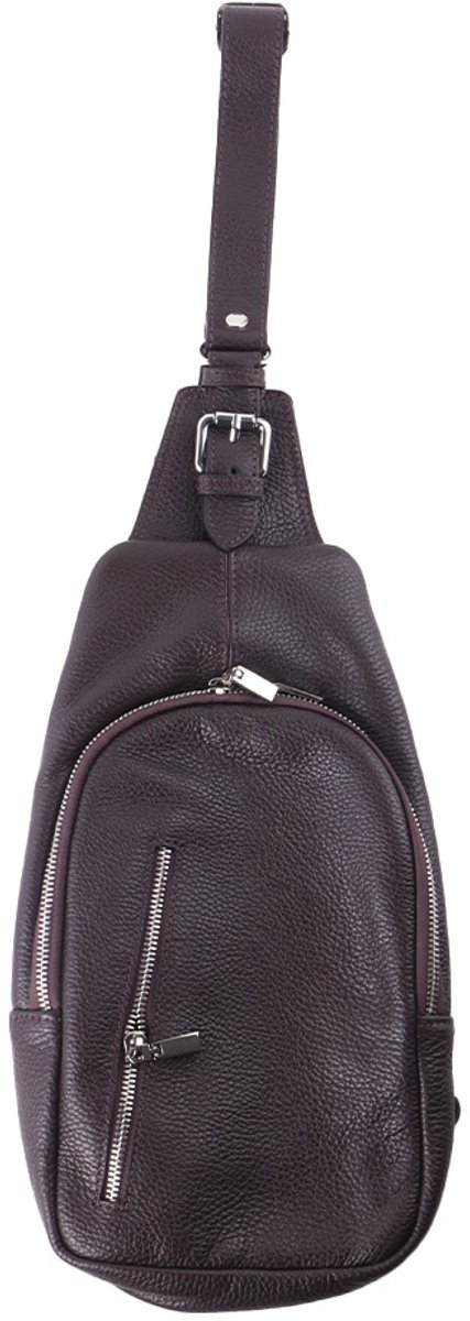 Giuliano Lederen crossbody - Made in Italy - Koffie