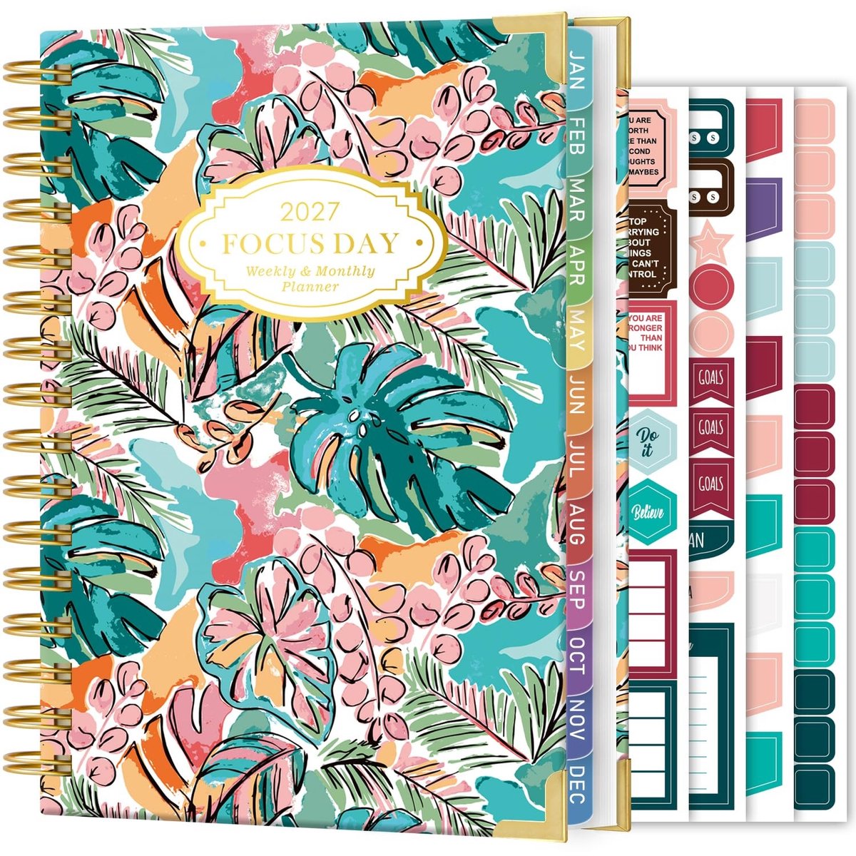 Omgoods - Planner 2027 A5 Weekplanner met Harde Kaft en Stickers