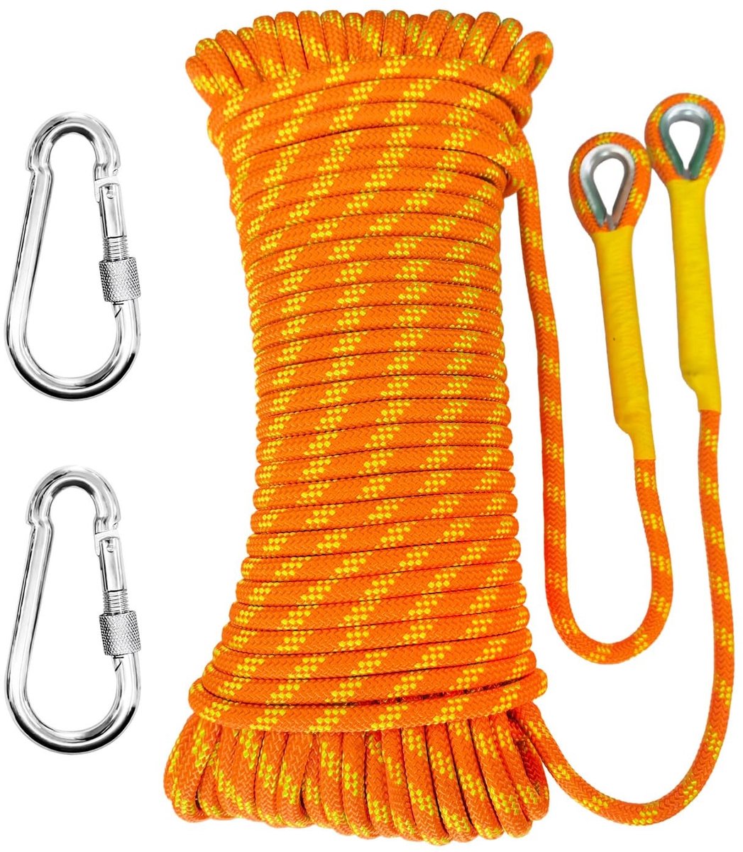 Omgoods - Klimtouw 50m Statisch Touw 10mm voor Outdoor Activiteiten